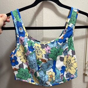 SHEIN Multicolor Floral Crop Top